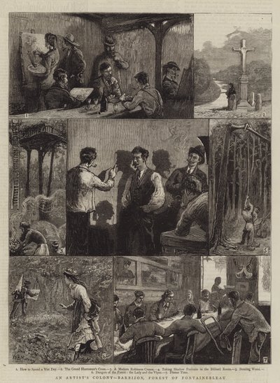 Una colonia de artistas, Barbizon, Bosque de Fontainebleau de William Bazett Murray